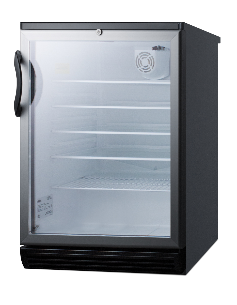 Commercially listed 5.5 cu.ft. counter height beverage center in a 24